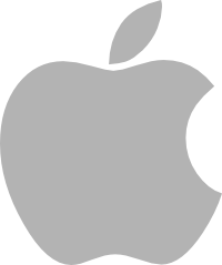 Logo Apple Gris